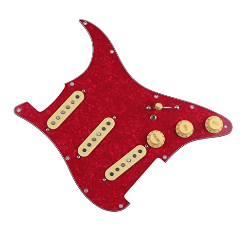 Geladenes Gitarren-Pickguard SSS. Einzelne Spulen Pickupsalnico 5 PickupsLelasted Pickguard/Gelbe Pickup-Covers Set (Color : 11)