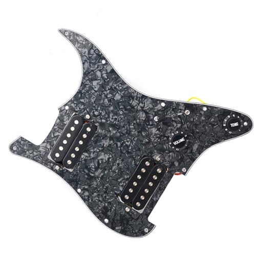 Standard-Pickguard-Tonabnehmer HH Schlagbrett für E-Gitarre, komplettes Set mit Schaltkreis-Frontabdeckung, langlebiges Tonabnehmer-Teile-Set (Color : 7)