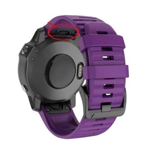 OPKDE Uhrenarmband für Garmin Fenix 6X, 6, 6S Pro, Schnellverschluss, Silikon, für Garmin Fenix 5, 5X, 5S, 26, 22 mm, 26MM Fenix 5X 3 3HR, Achat