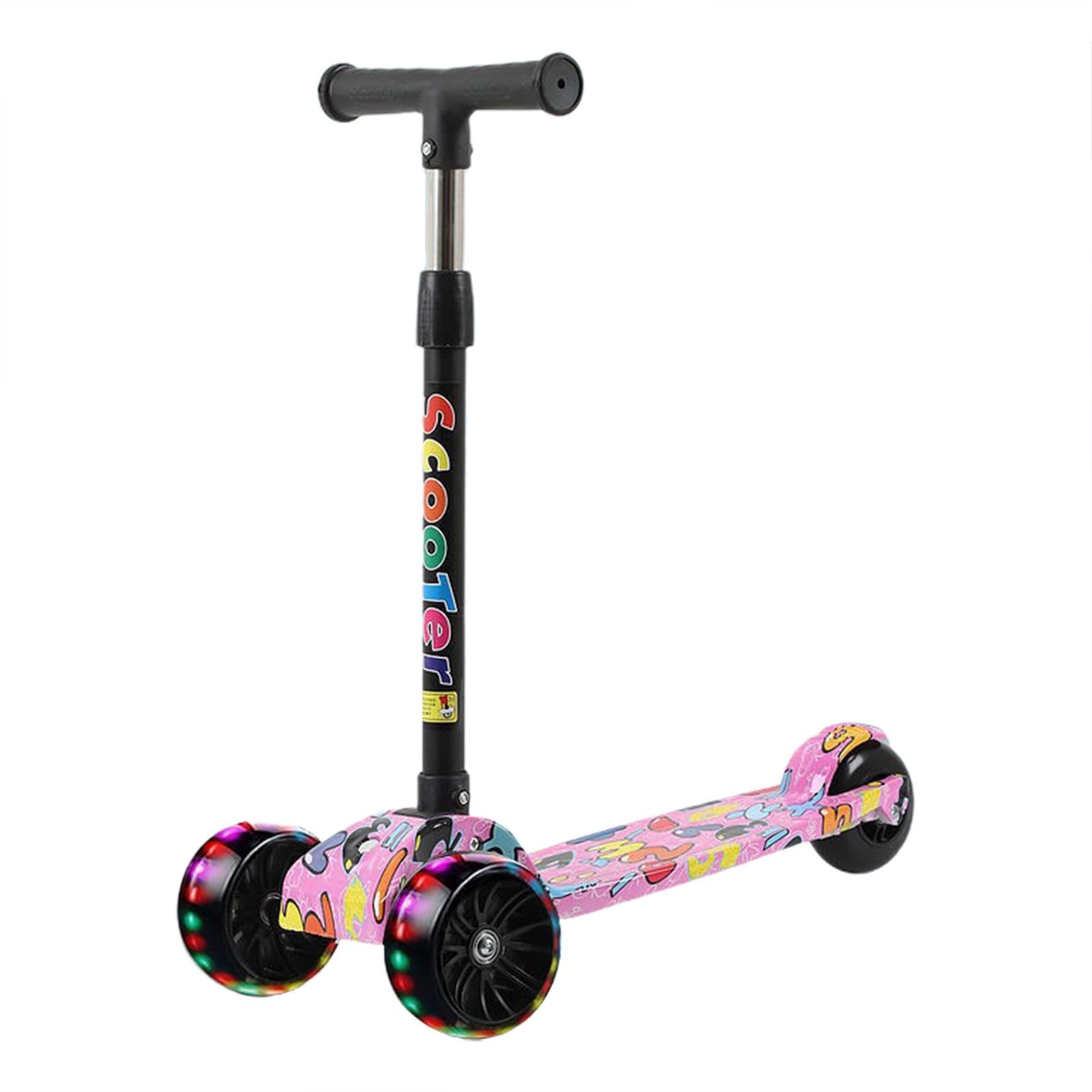 Kinderroller – Tragbarer Jungenroller | Faltbarer Graffiti-Roller mit Flash-Rad | Rutschfester Dreirad-Roller mit Deck, Outdoor-Aktivitäten für Geburtstagsfeiertage