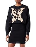 Love Moschino Womens Long Batwing Sleeves Dress, Black, 38