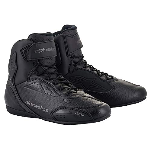 Alpinestars Motorradschuhe, Motorradstiefel kurz Faster 3 Schuh schwarz 43, Herren, Sportler, Sommer, Leder/Textil