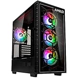 Kolink PC Gehäuse Observatory Y AMD Midi Tower Computer Gehäuse, 4 Vorinstallierte ARGB-Lüfter, Gehäuse PC für AIO-Kühlung, PC-Gehäuse RGB, PC Gehäuse Glas