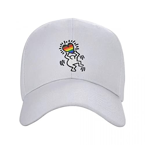 Baseballmütze Punk Keith Abstrakte Tänzerin Baseballmütze Herren Damen Verstellbarer Haring Geometric Graffiti Dad Hat Outdoor