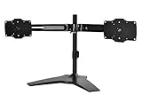 SilverStone SST-ARM23BS-L - Verstellbarer Dual-LCD/-LED Monitorständer für 2 Monitore mit max. 32", Monitore 360° drehbar sowie ±15° schwenk- und kippbar, Maximale Montagelochabstände VESA 200x100/100x100/75x75 mm schwarz