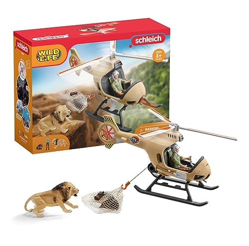 Schleich Spielwelt Wild Life, Helikopter Tierrettung (42476), (Set), Made in Europe