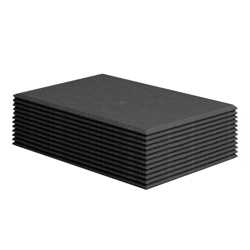 Naugan 12er-Pack Selbstklebende Akustikplatten, Schalldichte Schaumstoffplatten, Hochdichte Schalldämmende Wandpaneele, 15,7 X 12 X 0,4