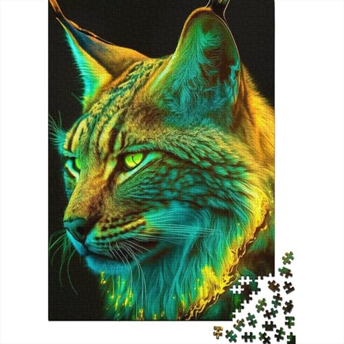 Lucky Lynxes Holzpuzzle für Erwachsene und Teenager, 1000-teiliges Puzzle für Erwachsene und Teenager, zum Stressabbau, zum Zeitvertreib zu Hause, 75x50cm