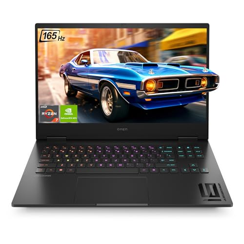 HP Omen Gaming Laptop, 16.1" Full HD Display, AMD Ryzen 7 7840HS, 64 GB DDR5 RAM, 4 TB PCIe SSD, NVIDIA GeForce RTX 4070, QWERTZ Tastatur, Windows 11 Home, Shadow Black