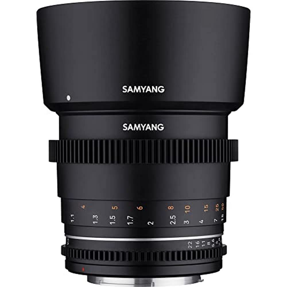 Samyang MF 85mm T1,5 VDSLR MK2 Canon RF – lichtstarkes T1,5 Tele Cine- und Video Objektiv für Canon RF Mount, 85 mm Festbrennweite, Follow Focus Zahnkränze Vollformat und APS-C, 8K Auflösung