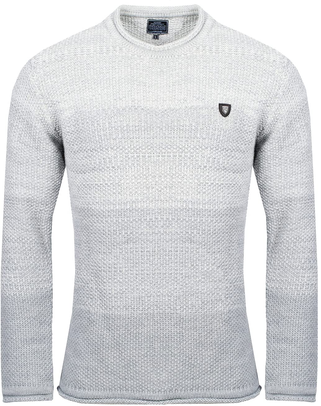 Carisma Herren - Strickpullover 7398 Streetwear Menswear Autumn/Winter Knit Knitwear Sweater CRSM CARISMA Fashion, Größe L, Farbe Grey