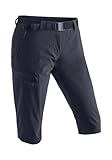 Maier Sports Inara Slim 3/4, Damen Wanderhose, Wasserabweisende Dreiviertelhose für Trekking und Hiking, Enganliegender Schnitt, PFC-frei, mSTRETCH pro 4 & Dryprotec, Blau, 38 (W29/L31)