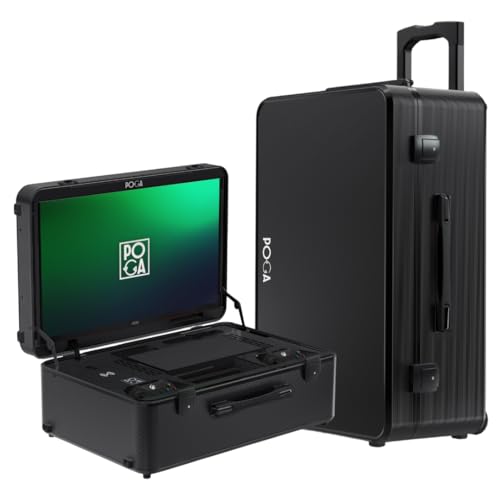 POGA SLY Black - Xbox Series X Premium Gamingkoffer inkl. Trolley und 24'' AOC Gaming Monitor - Schwarz