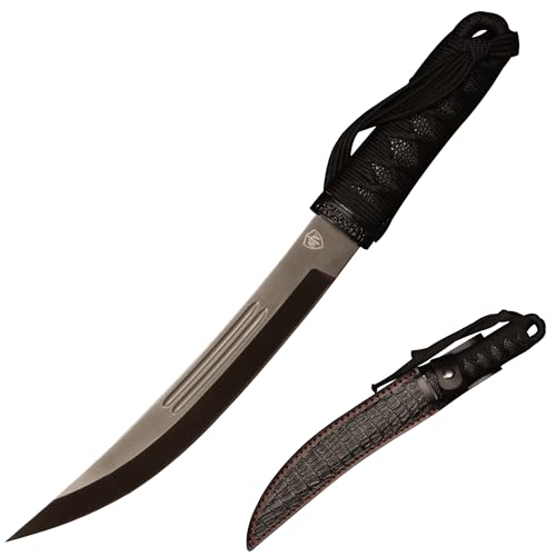 LQZJG Resident Evil: Afterlife Alice's Tanto Kurzmesser Sharp Fixed Blade für Outdoor Survival, Lederbezug, 38 cm