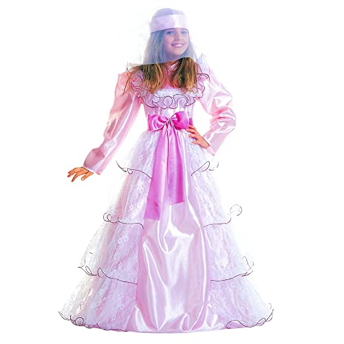 W WIDMANN 37198 Kinderkostüm Gala Dame, Mädchen, Pink, 158 cm