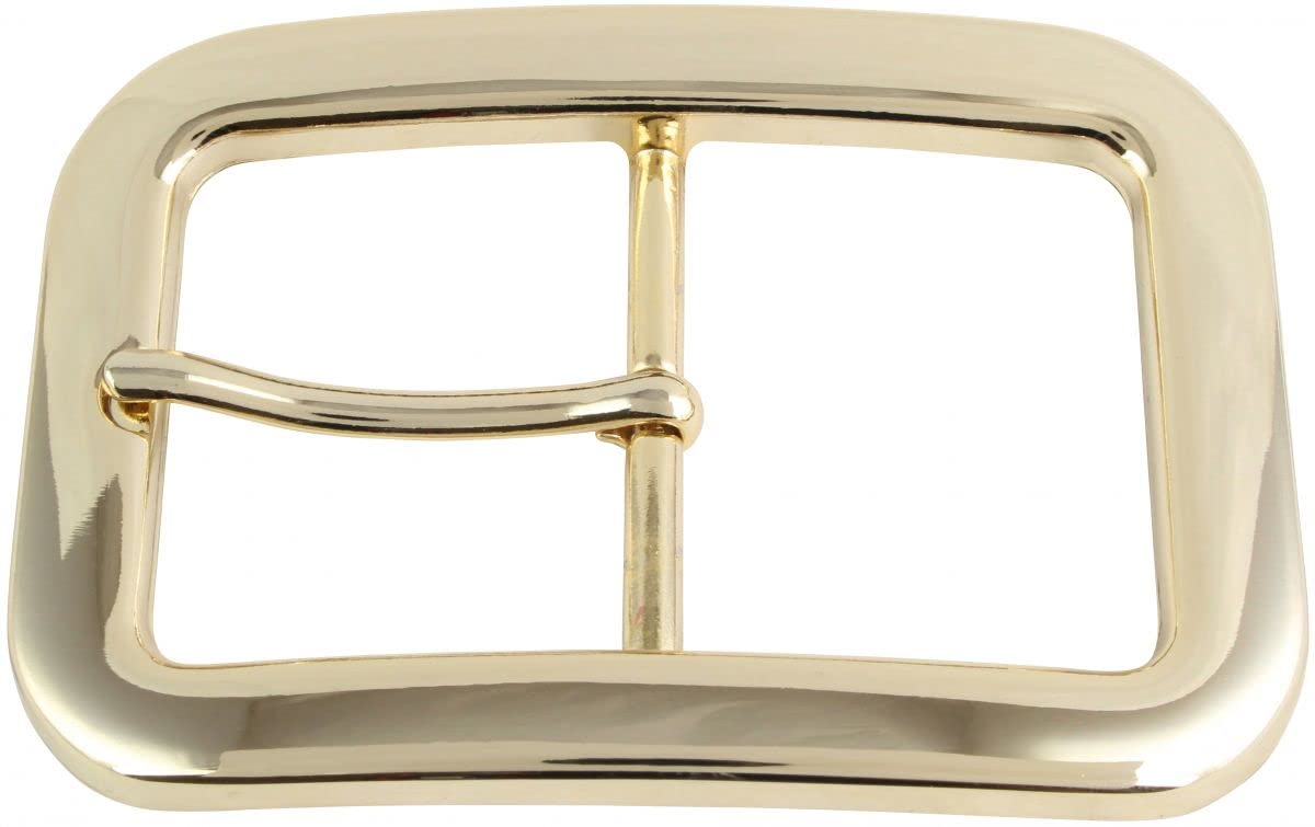 BELTINGER Gürtelschnalle Delux Double 4,0 cm | Buckle Wechselschließe Gürtelschließe 40mm Massiv | Dorn-Schließe | Wechselgürtel bis 4cm | Gold Glänzend