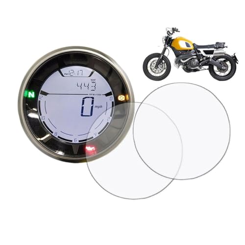 VLZUNO Motorrad-Tacho-Cluster-Kratzschutzfolie, Displayschutzfolie, for Ducati Scrambler 400 800 2017 2015 2016 2018–2022 Armaturenbrett-Displayschutz(5 PCS)