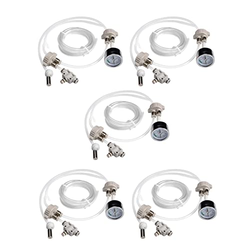 KEALBAUS 5 Satz Zubehör Home Einfache Installation Tragbar für Aquarium DIY CO2-Generator System Kit Einstellvavle