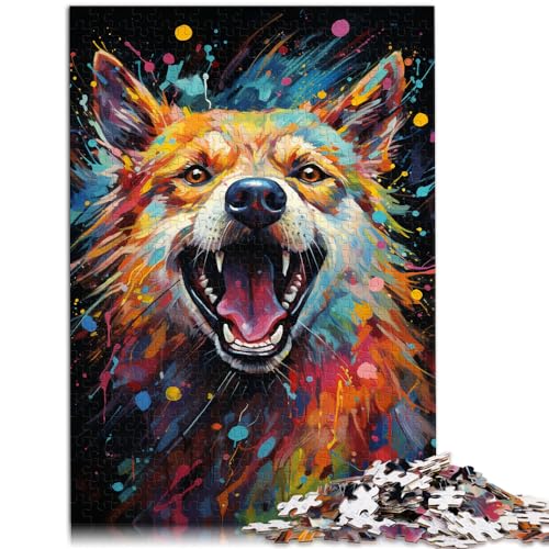 Puzzle-Spiele, Malen, Farbe, Hund, 1000-teiliges Puzzle für Erwachsene. Holzpuzzles eignen ganze Familie und die 1000 Teile (50 x 75 cm)