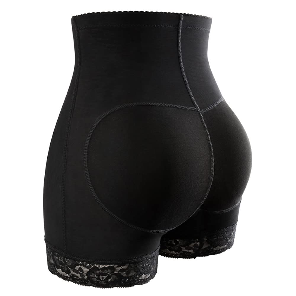 BANLUX Damen Po Push Up Unterhose - Frauen Fake Ass Butt Lifter Hip Enhancer Booty Gepolsterte Unterwäsche Hohe Taille Nahtloses Push-Up-Gesäß Body Shaper Höschen Boyshort,Schwarz,M