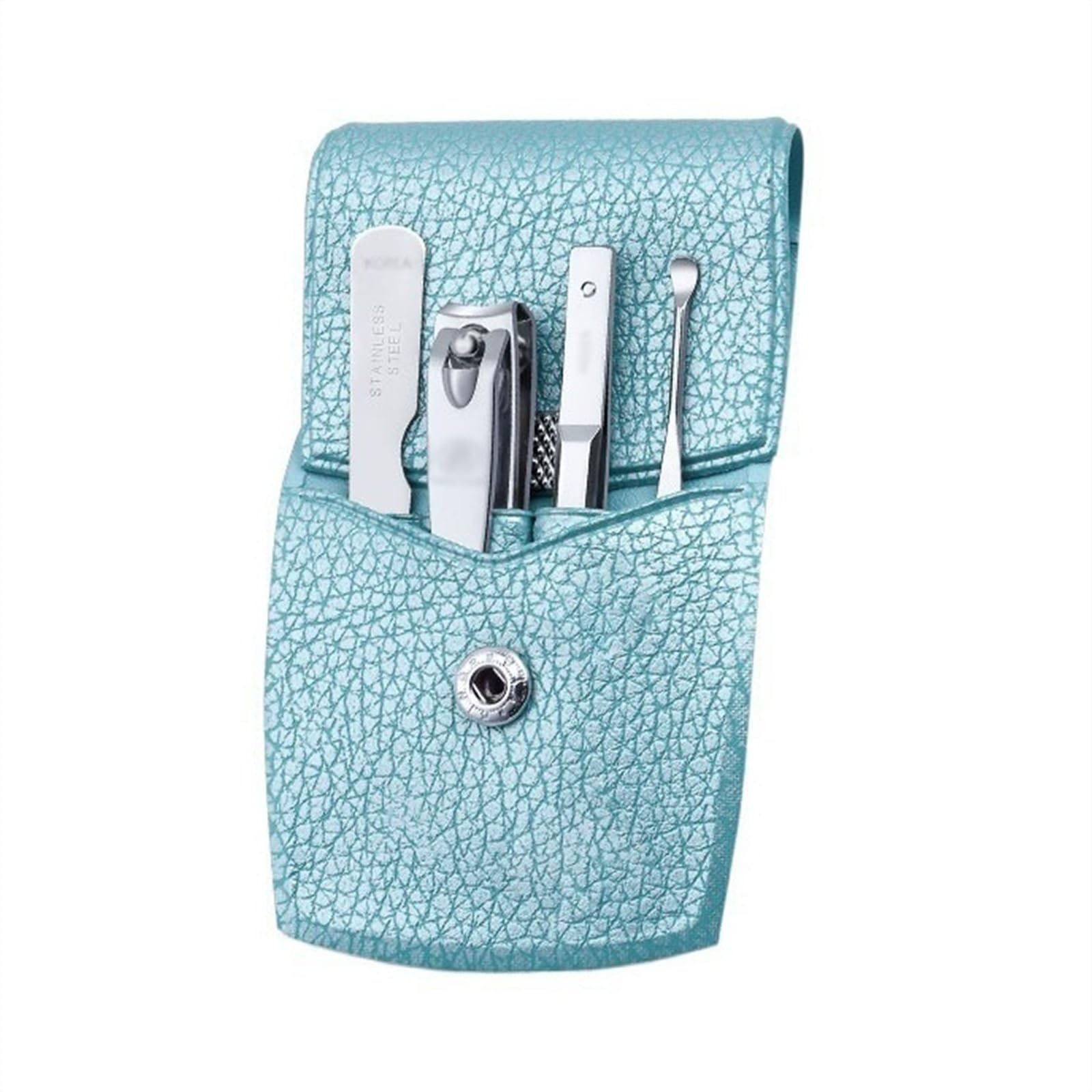 Maniküre/Pediküre Set Nagelknipser-Set for Männer und Frauen, Edelstahl-Nagelschneider-Reiseset, persönliche Nagelpflege-Werkzeuge, Maniküre-Set mit tragbarem Lederetui, 4er-Set Nagelpflege-Werkzeuge(