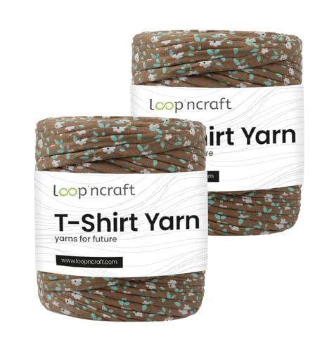 Textilgarn 2er-Set, Frühlingsblume, Loopncraft, 2 X 750g, T-Shirt Yarn, Recyling Garn