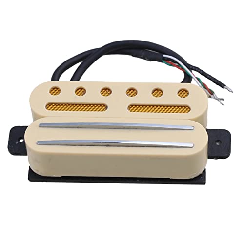 ZENGXUE Gelbe Kupfer-Kunststoff-Dual-Schiene Humbucker-Pickup Für E-Gitarre Humbucker Tonabnehmer Set