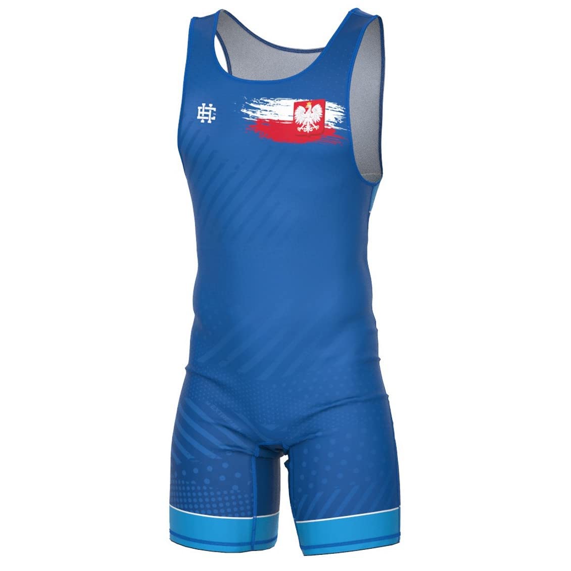 Extreme Hobby Wrestling-Trikot für Männer Poland Prime, Kompressionstrikot REH-TECHRESPONSE One-Piece Sleeveles Bodysuit Ringer-Trikot Herren