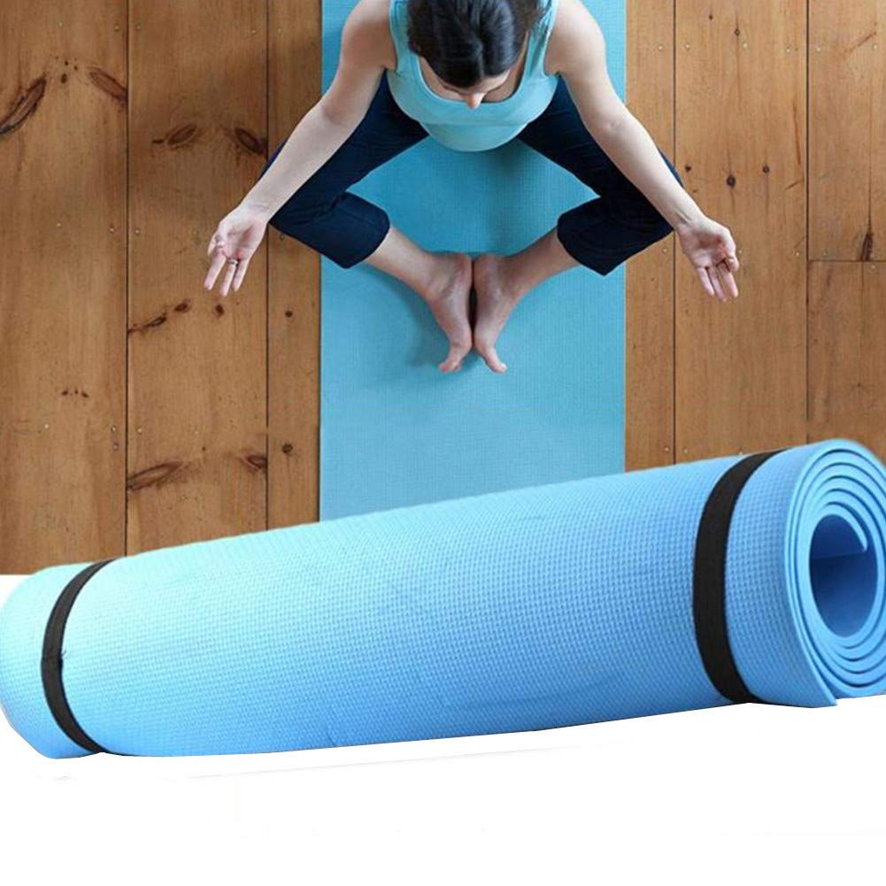 Fitnessmatte Exercise Mat Übungsmatte dick Trainingsmatten für das Heim-Fitnessstudio Trainingsmatten Trainingsmat Yoga Mat Dick blue,0.4cm