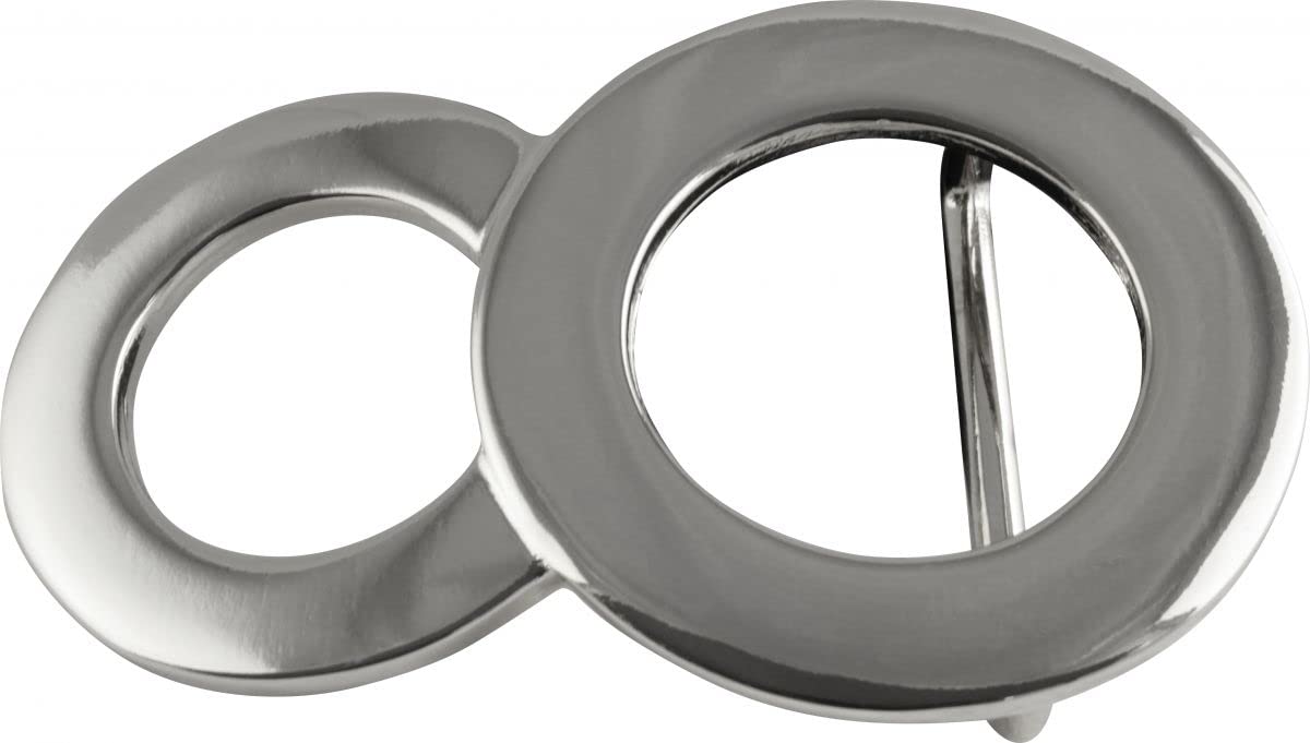 BELTINGER Gürtelschnalle Ringe 4,0 cm | Buckle Wechselschließe Gürtelschließe 40mm Massiv | Wechselgürtel bis 4cm | Silber glänzend