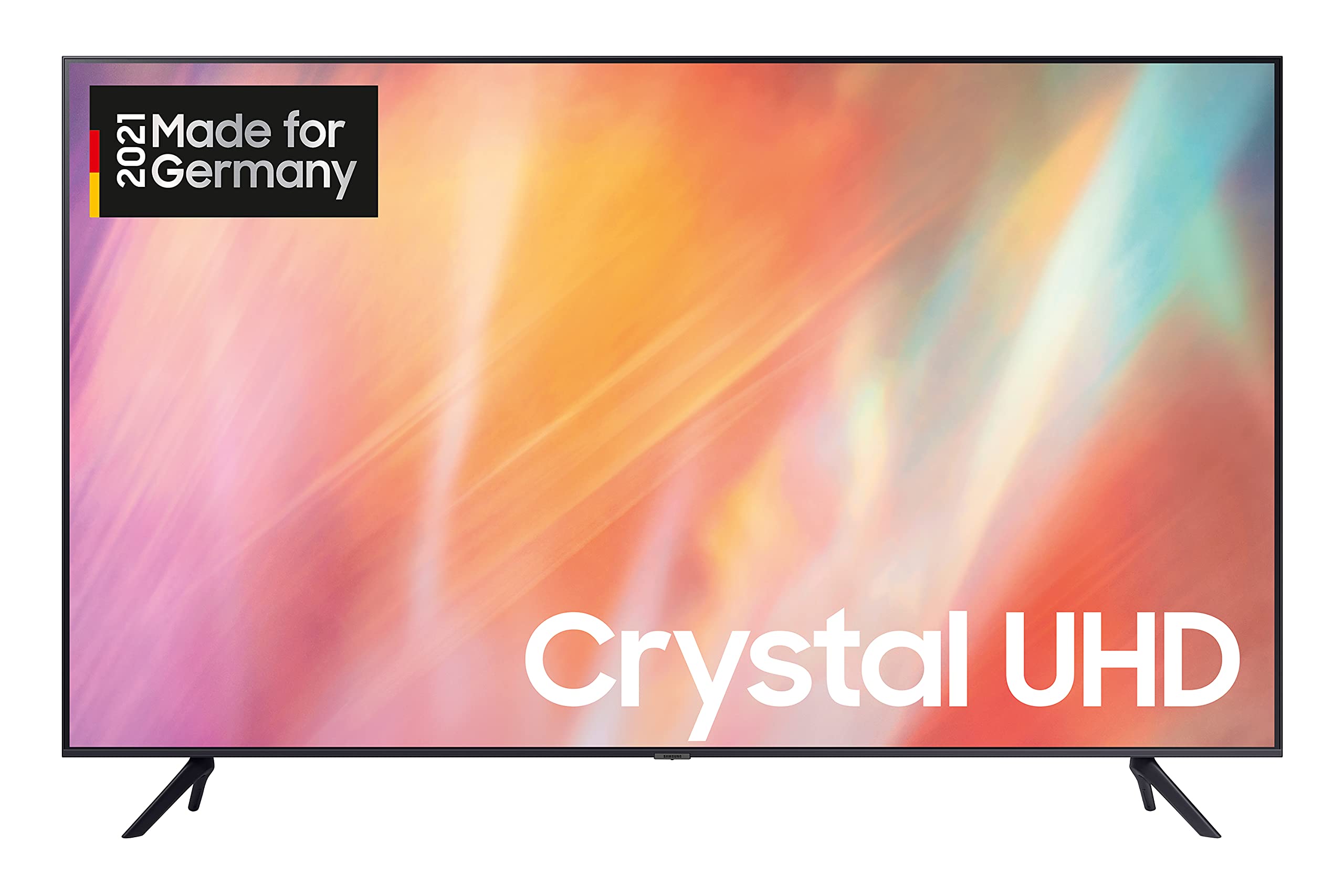 Samsung Crystal UHD 4K TV 43 Zoll (GU43AU7179UXZG, Deutsches Modell), HDR, Q-Symphony, rahmenloses Design, Smart TV [2021]