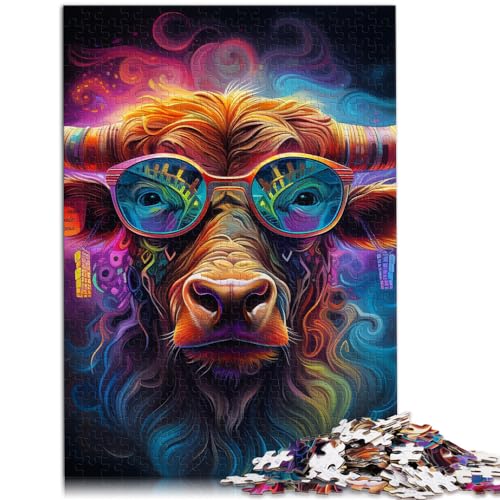 Puzzles, Geschenke, Spielzeug, Tier-Büffel-Puzzle, 1000 Teile, Holzpuzzle, Spaß für zu Hause, Aktivitäten, Geburtstagsgeschenk, Reisegeschenke, 1000 Stück (50 x 75 cm)