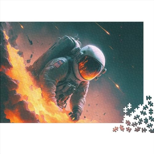 Holzpuzzle Weltraum-Astronaut für Erwachsene und Jugendliche, 1000 Teile, für Erwachsene, schwierige Puzzles, Holzpuzzles für Erwachsene und Jugendliche (Größe 75x50cm)