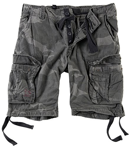 Surplus Herren Airborne Vintage Cargo Shorts, Blackcamo, Gr. 4XL