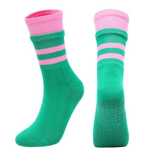 GETSTREE Yoga-Socken, Tanzstrümpfe, Sportsocken Damen Pilates Warme Sportsocken Yogasocken Damen Yogasocken(Green)