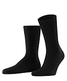 FALKE Herren Socken Teppich Im Schuh M SO Wolle einfarbig 1 Paar, Schwarz (Black 3000), 45-46