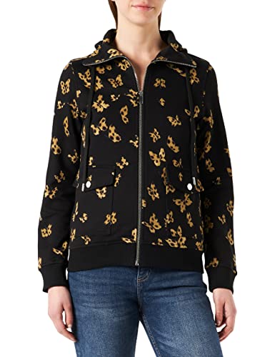 Love Moschino Womens Regular fit Jacket, FARFALL.FO.Nero, 46