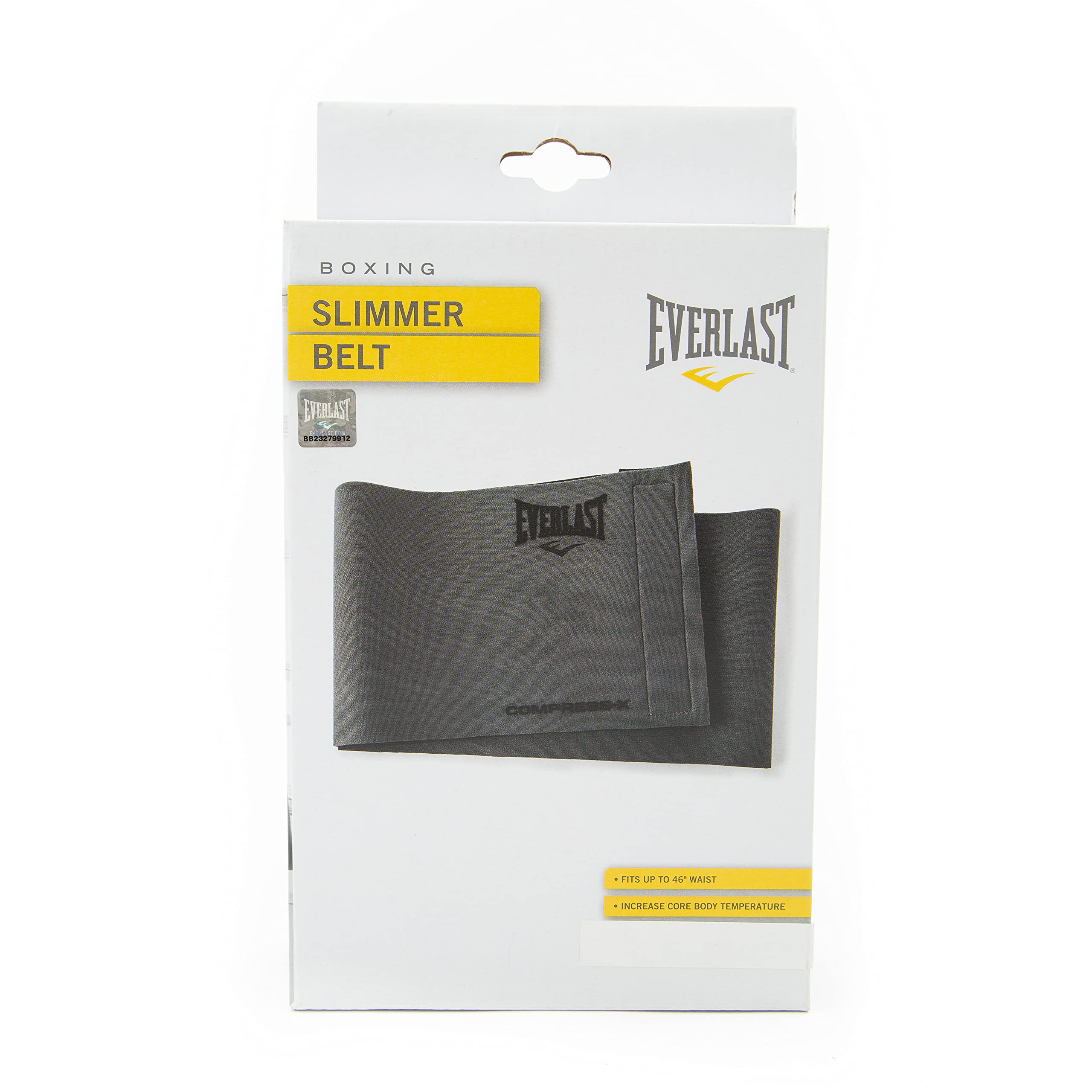 Everlast P00000377 Slimmer Belt (Up to A 46" Waist) Grey 46"