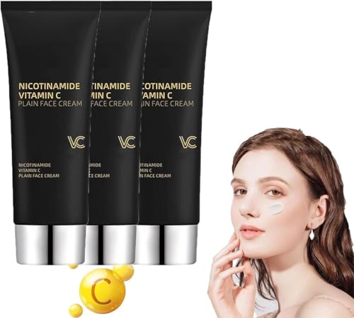 3pcs Niacinamid Vitamin C Black Tube Skin Cream, Niacinamid Vitamin C Gesichtscreme, Niacinamid Moisturizer Face Cream, Vitamin C Skin Cream Für Hydratation, Aufhellung Und Anti-Aging