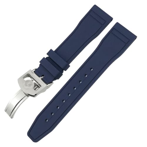 IOTUP 22 mm weiches Fluorkautschuk FKM Uhrenarmbänder 21 mm 20 mm für IWC Big Pilot Portofino Uhrenarmbandwerkzeuge aus Naturkautschuk, 22 mm, Achat