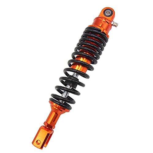 Skdvy Motorrad Hinterer Stoßdämpfer Universal 320mm / 12,5 "Motorradluftstoßdämpfer Hinterradaufhängung(Orange)