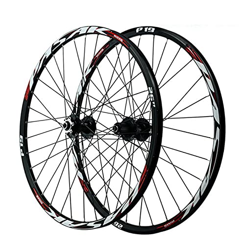 Laufradsatz (Vorderrad Und Hinterrad) 26 27.5 29" MTB AM Mit 6 Loch Scheibenbremsaufnahme 1-1/2" QR 32H 8-9-10-11 Geschwindigkeit (Color : Red, Size : 29 inch)