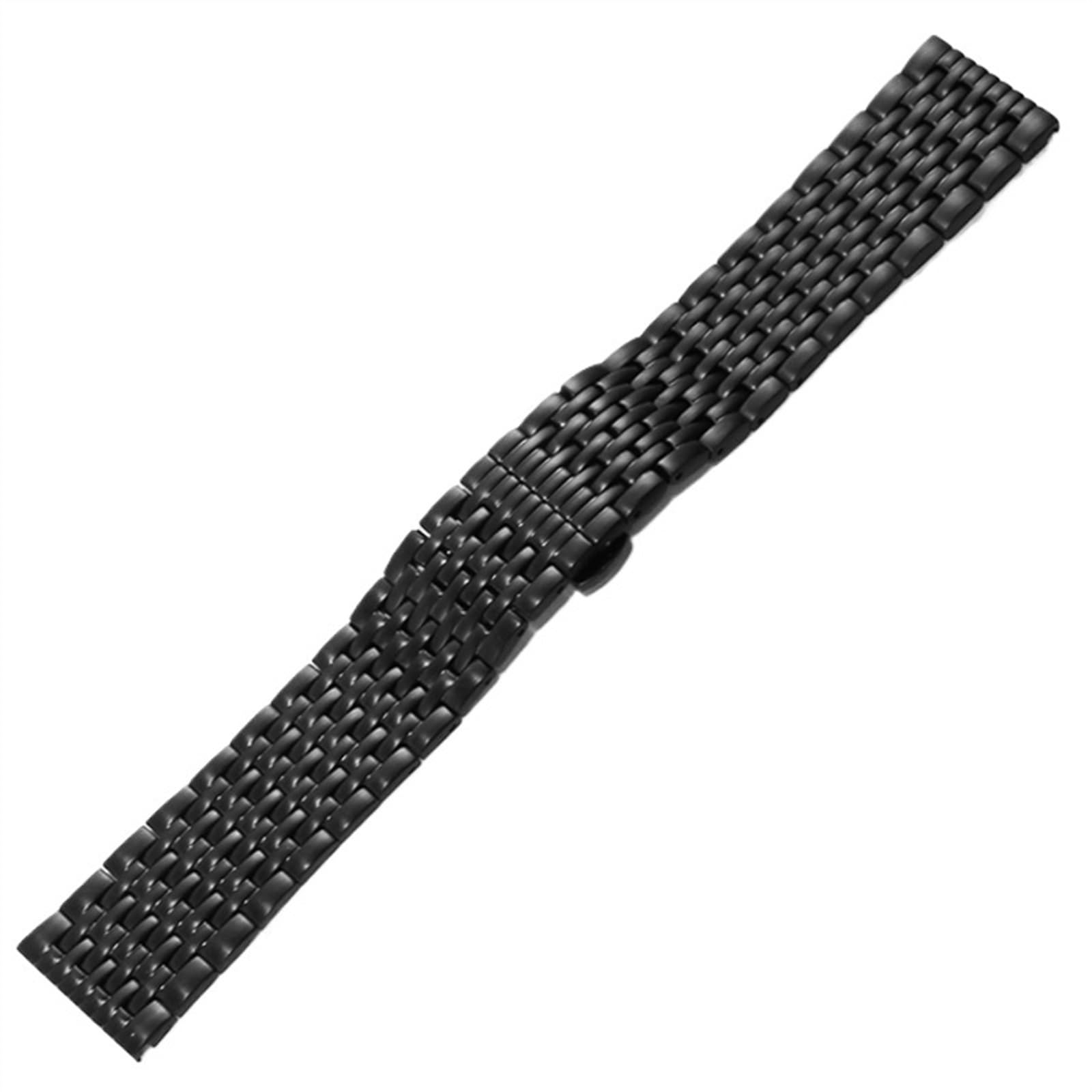 THBGTCNQ Uhrenarmband aus Edelstahl, 22 mm, universelles Uhrenarmband mit Schnellverschluss, geeignet for Quarzuhren, Smartwatch-Armbandzubehör(Black)