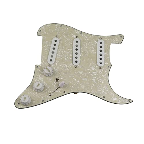 Geladenes Gitarren-Pickguard Geladene Vorgeführte Gitarren-Pickups SSS 6. 0s Stil Einzelne Spulen Alnico 5 Pickups 7-Wege-Verdrahtung Pickguard (Color : 07)