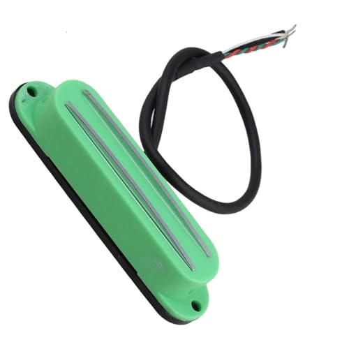 Schwarzer 4-Draht-Magnet-Dual-Rail-Humbucker-Tonabnehmer Für E-Gitarre e gitarren tonabnehmer (Color : Green)