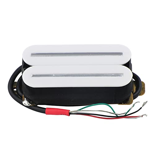 ZENGXUE Dual Schiene Pickup E-Gitarre Humbucker Pickup Keramik Gitarre-Teile Schwarz/Weiß Wählen Humbucker Tonabnehmer Set (Color : White)