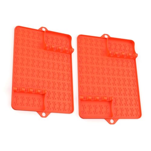 2 Stück Silikon Grillmatte Multifuntional Barbecue Tool Mat Grillpad Silikon Textur Geeignet für jeden Anlass