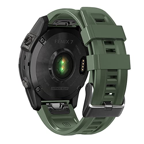 NEYENS 26 22 mm Silikon-Schnellverschluss-Uhrenarmband für Garmin Fenix 7X 6X 5X 3HR Watch Easyfit Armband für Fenix 7 6 5 Watch, 26mm Descent Mk2 MK1, Achat