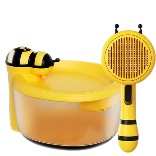 Tiny Bee Wasserspender für Katzen, batteriebetriebener kabelloser Trinker, extrem leiser automatischer Wasserspender für Hunde und Katzen, kabellos, 4-Stufen-Filtration – 75 OZ (B)