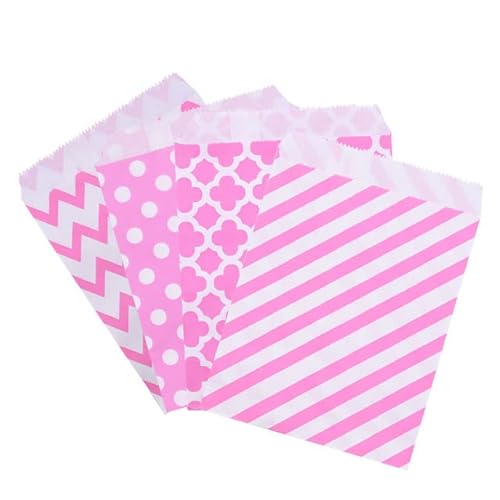 25/50 Stück Mixed Style Papiertüten Hochzeitsfestbevorzugung Kekse Süßigkeiten Geschenktüten Lebensmittelverpackungen Geburtstagsfeier Dekorationszubehör-Rose Rot, 50 Stück